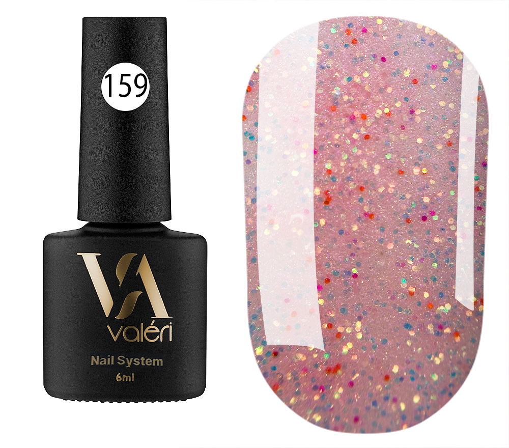 Valeri Gelpolish #159 "Orange Glitter" 6 ml