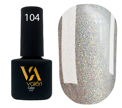 Valeri Gelpolish #104 "Silver Holographic Glitter" 6 ml