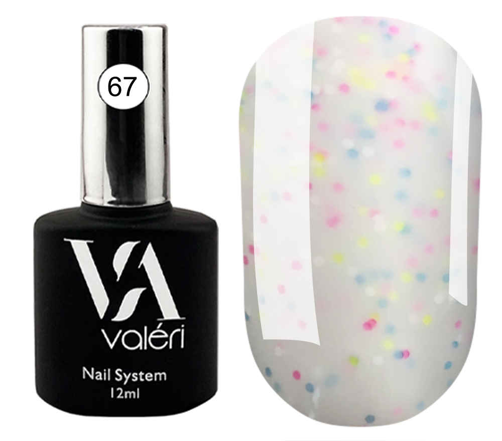Valeri "BIAB" French Base #67 "Milky Neon Multicolor Dots" 12 ml