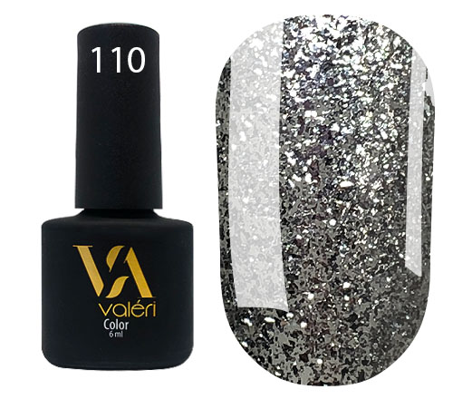 Valeri Gelpolish #110 "Silver Glitter" 6 ml