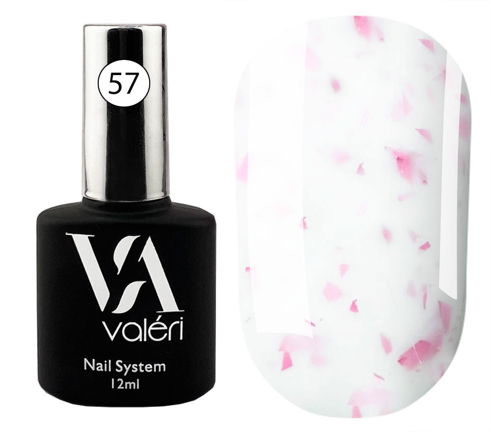 Valeri "BIAB" French Base #57 "Milky Bright Pink Foil" 12 ml
