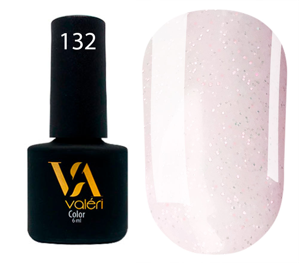 Valeri Gelpolish #132 "Pink Glitter" 6 ml