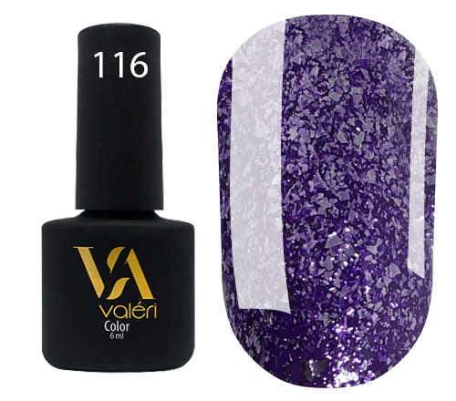 Valeri Gelpolish #116 "Violet Lilac Silver Shimmer" 6 ml