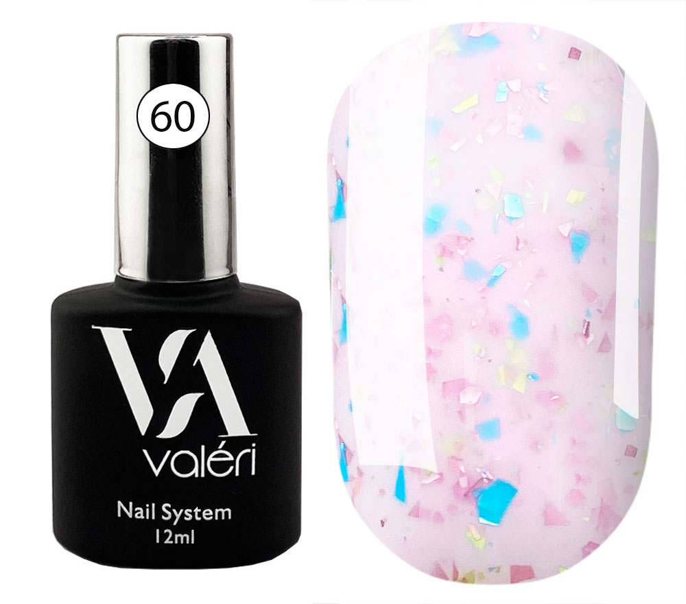 Valeri "BIAB" French Base #60 "Pink Gold Blue Foil" 12 ml