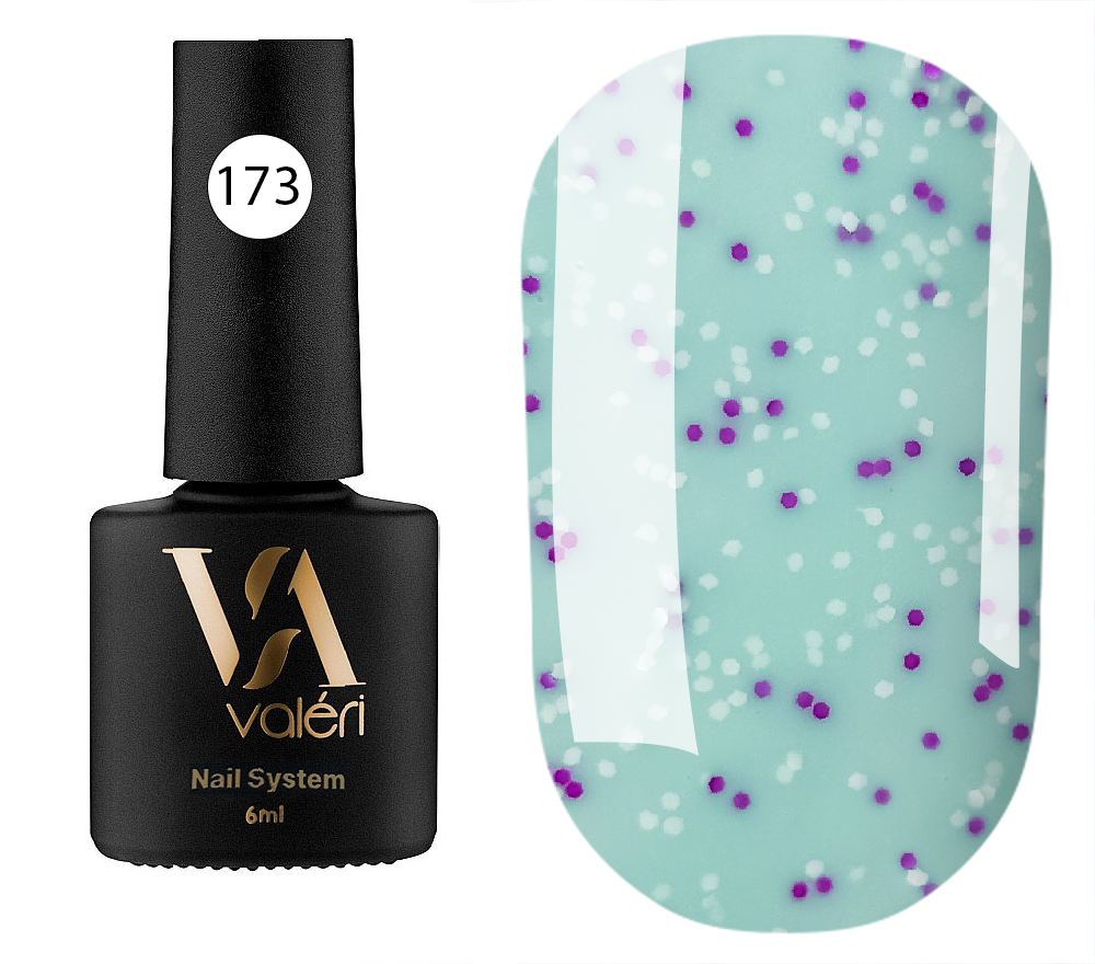 Valeri Gelpolish #173 "Turquoise Pink White Dot Effect" 6 ml