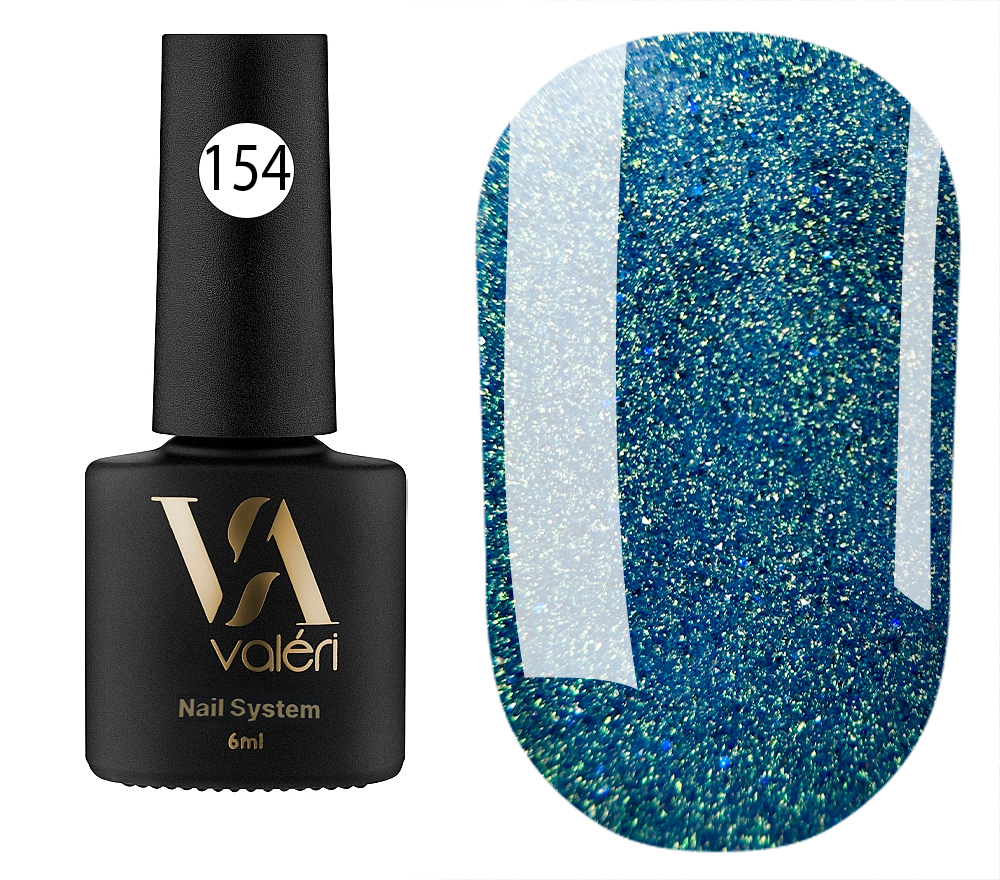 Valeri Gelpolish #154 "Green Shimmer Glow" 6 ml