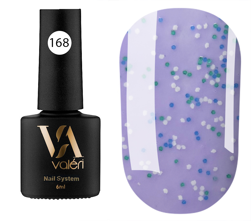 Valeri Gelpolish #168 "Lilac Blue Dot Effect" 6 ml