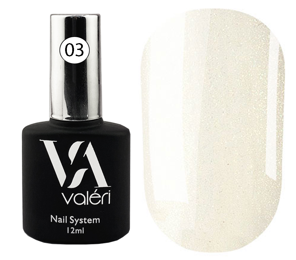 Valeri "BIAB" French Base #03 "Milky White Gold Shimmer" 12 ml